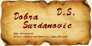 Dobra Surdanović vizit kartica